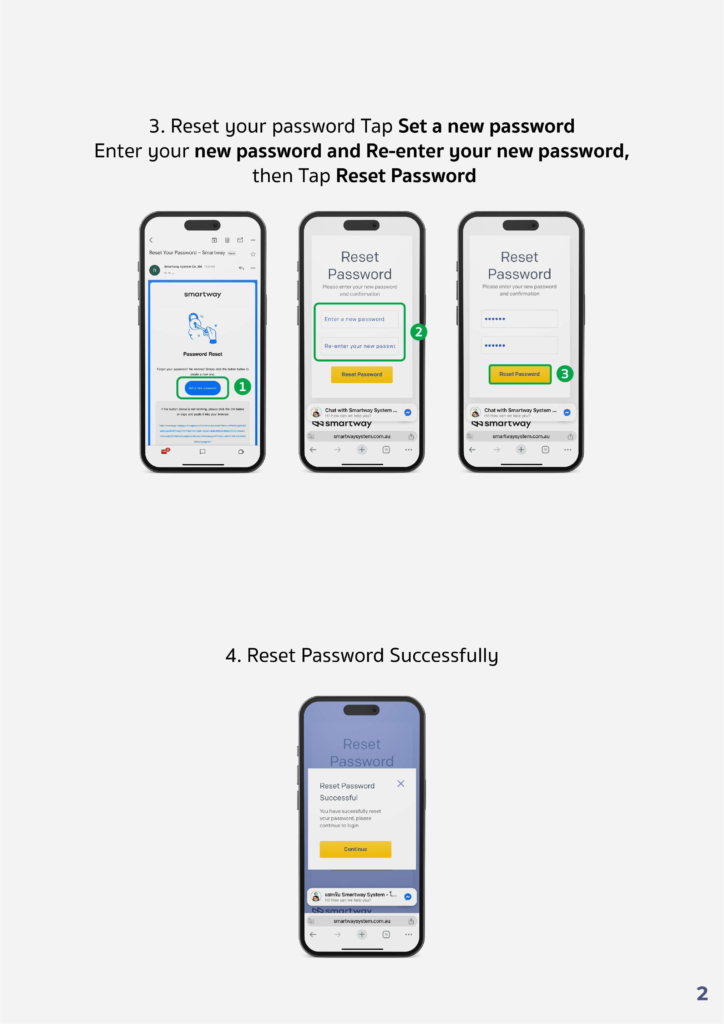 How to Reset Your Password - Smartway System